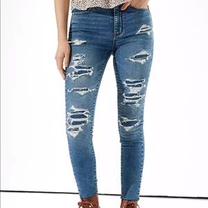 American Eagle Next Level Airflex Distressed Skinny Jeans